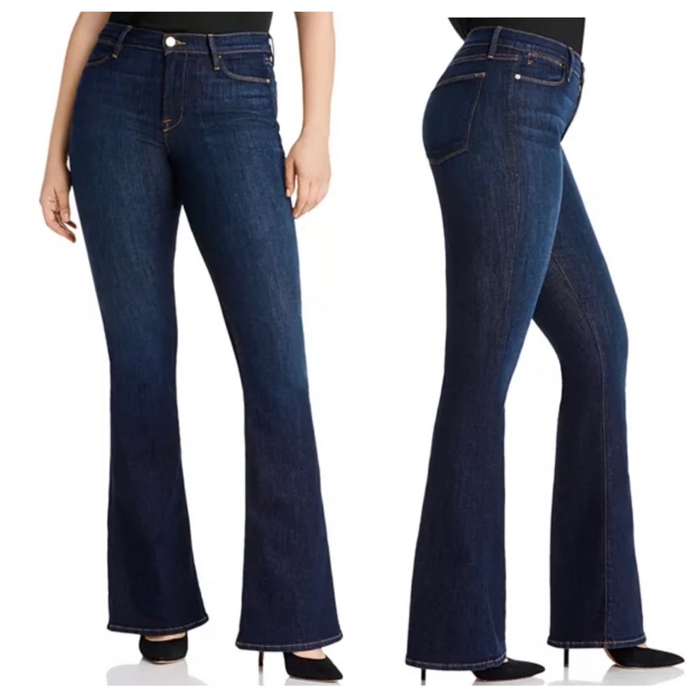FRAME Le High Flare Jeans in Sutherland Wash - EUC!